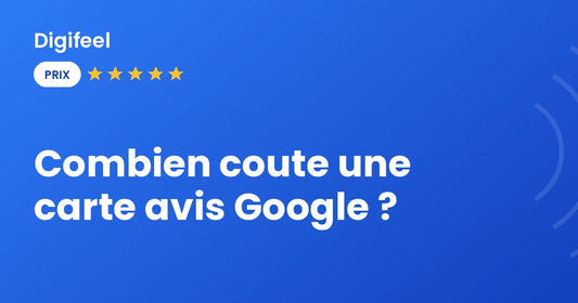 Prix d'une carte avis Google et d'une plaque NFC, visuel Digifeel