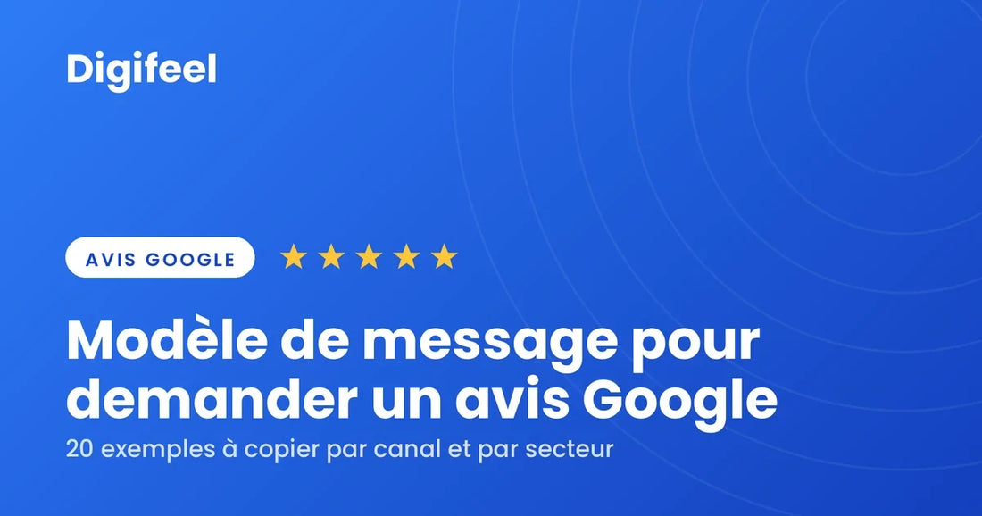 Modèle de message pour demander un avis Google