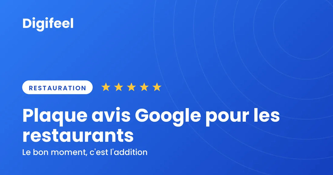 Plaque avis Google pour les restaurants